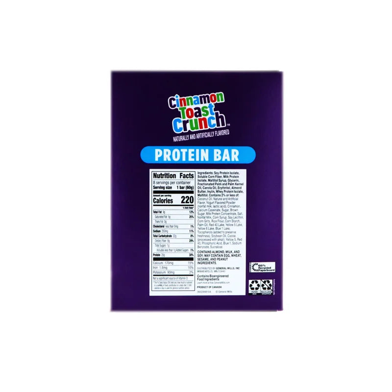 General Mills Cinnamon Toast Crunch Protein Bar 8 Count - 2.12 oz image 2
