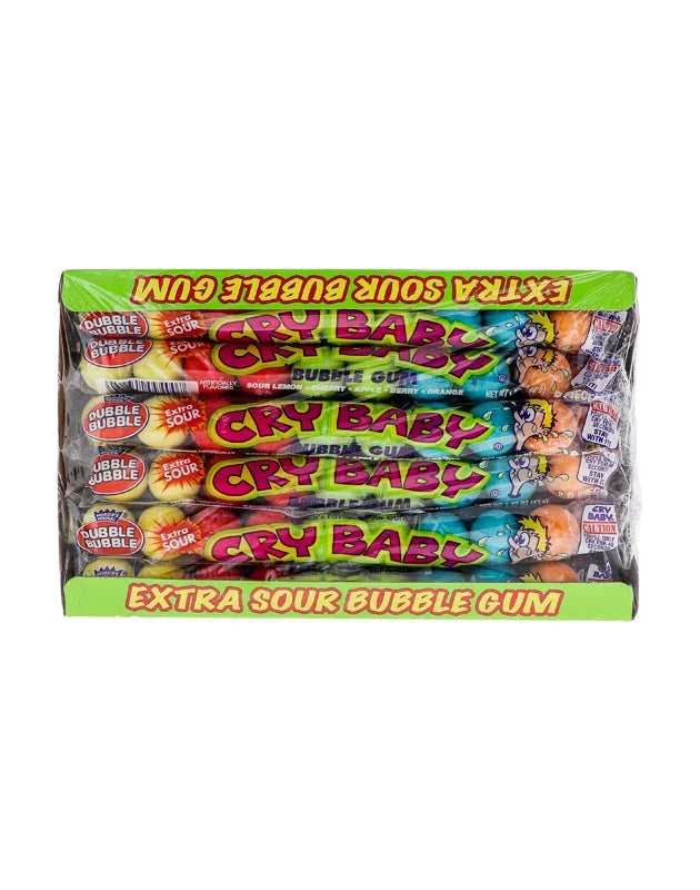 Cry Baby Extra Sour Bubble Gum - Tube 24 Count - 1.6 oz image 0