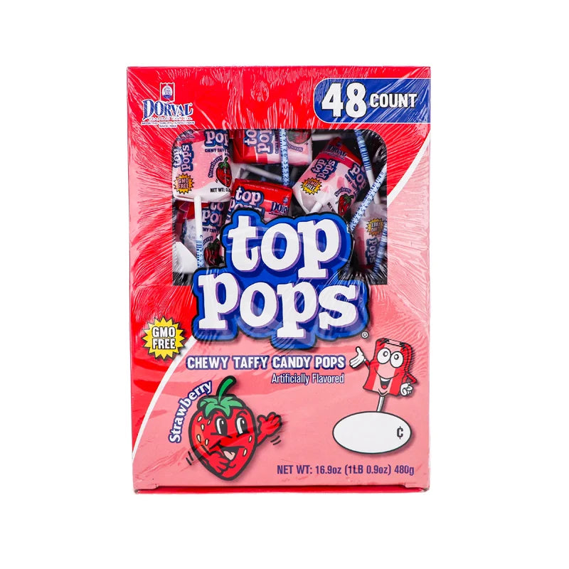 Dorval Top Pops Strawberry - (48 Count) image 0