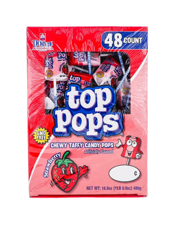 Dorval Top Pops Strawberry - (48 Count) image 0