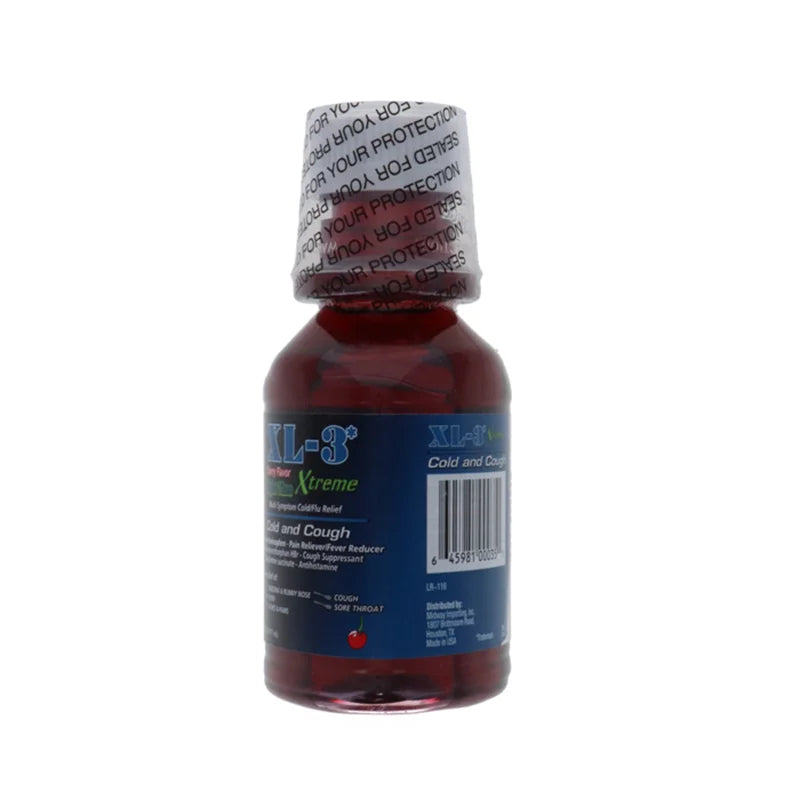 XL-3 Night Time Xtreme Cold and Cough Liquid Cherry Flavor - 6 oz image 0