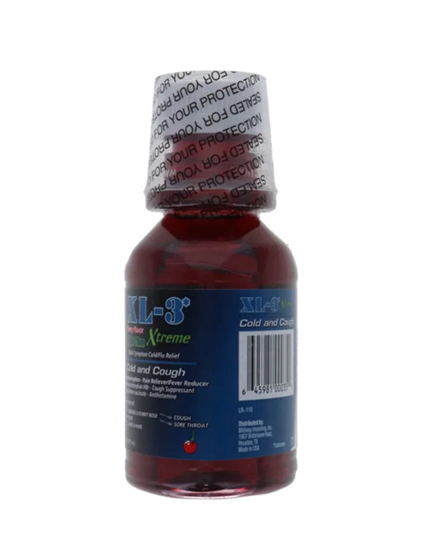 XL-3 Night Time Xtreme Cold and Cough Liquid Cherry Flavor - 6 oz image 0