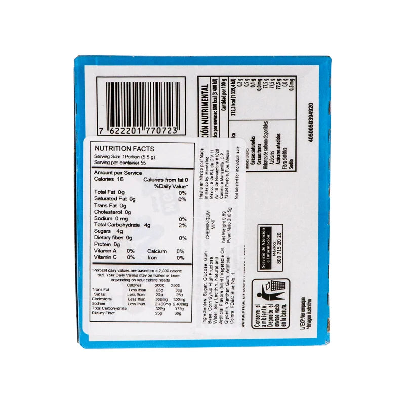 Bubbaloo Chewing Gum Menta (Menthol) 50 Count image 2