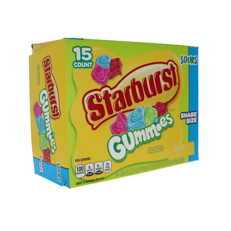 Starburst Sours Gummies Candy 15 Count - 3.5 oz image 1