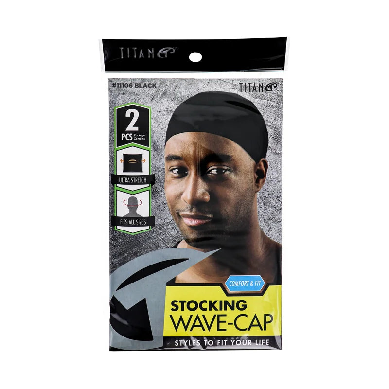 Stocking Wave Cap Black 2 Pack image 0