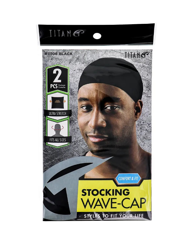 Stocking Wave Cap Black 2 Pack image 0