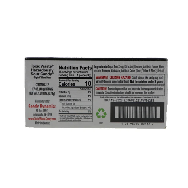Toxic Waste Drums Assorted Sour Candy 12 Count - 1.7 oz image 2