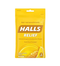 Halls Cough Drops Lemon Flavored - Bag 30 Drops image 0