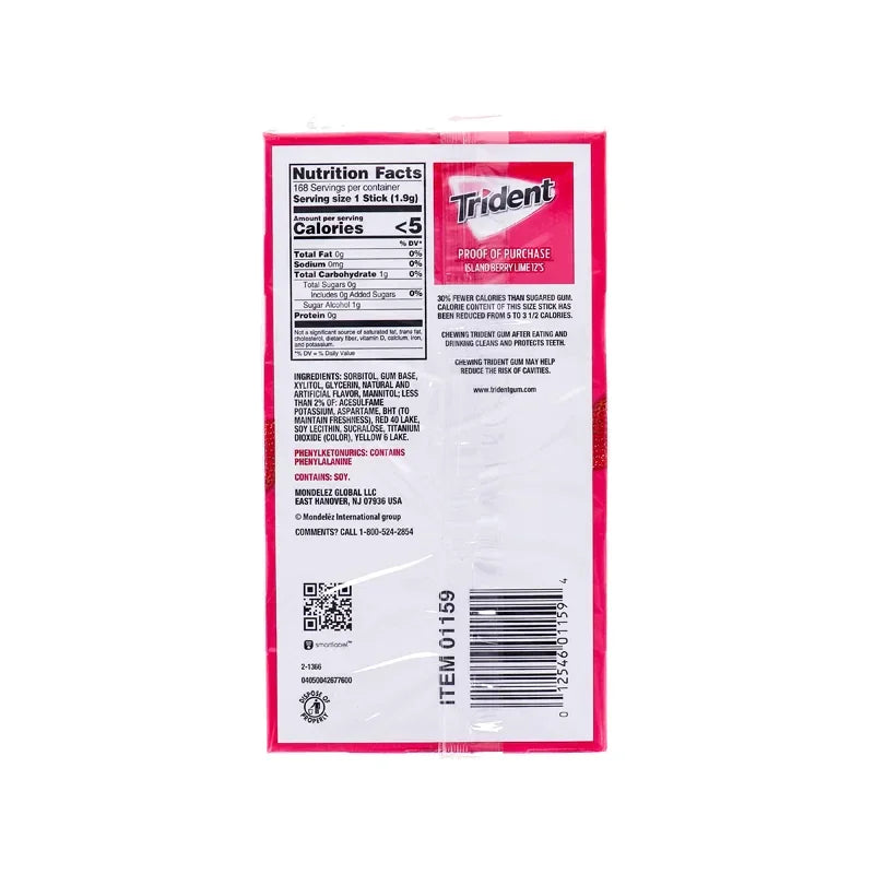 Trident Value Pack Island Berry Lime 12 Count - 14 Pieces image 2