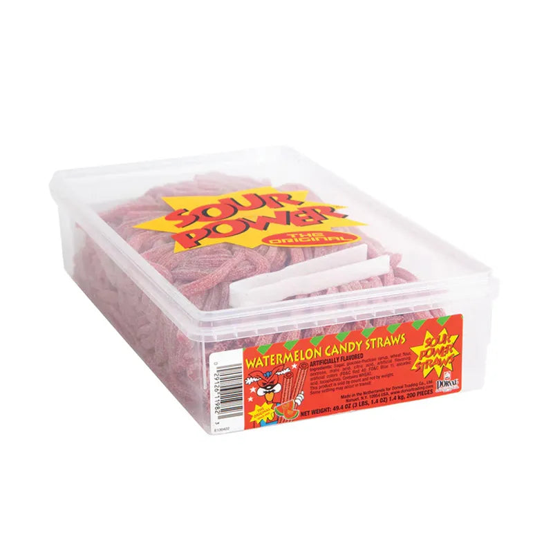 Sour Power Straws Strawberry - 200 Count image 1