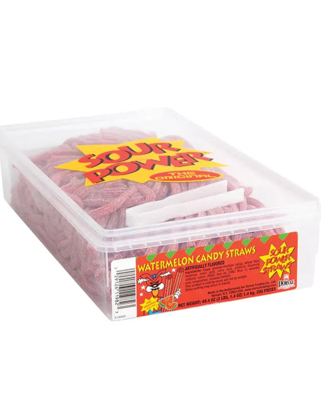 Sour Power Straws Strawberry - 200 Count image 0