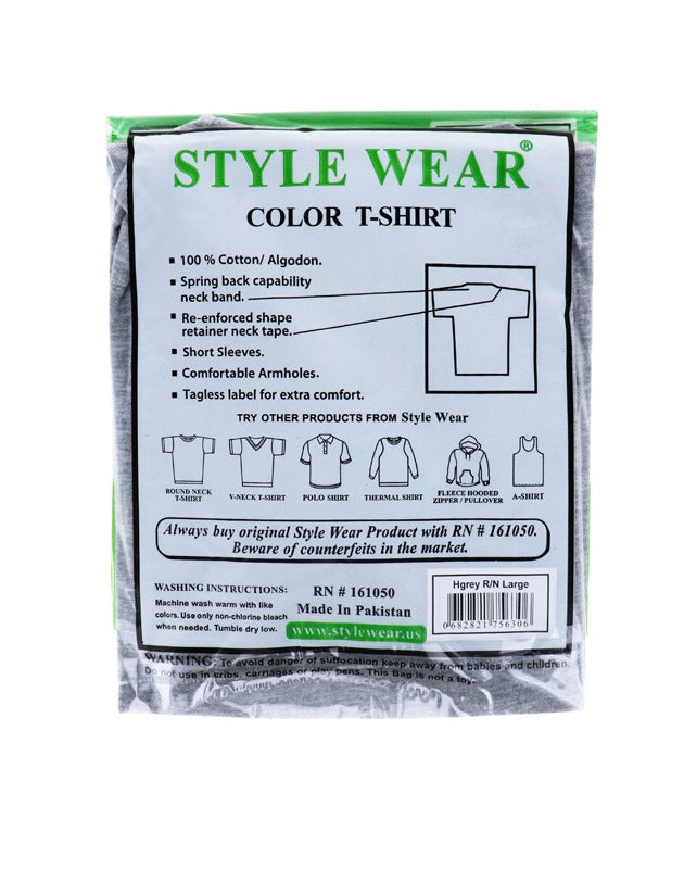 Style Wear T-Shirt - Round Neck Grey 3 XL - 1 Count Only image 0