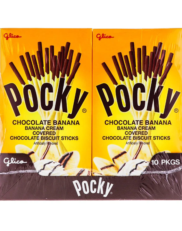 Glico Pocky Biscuit Stick, Chocolate Banana 10 Count - 2.47 oz image 0