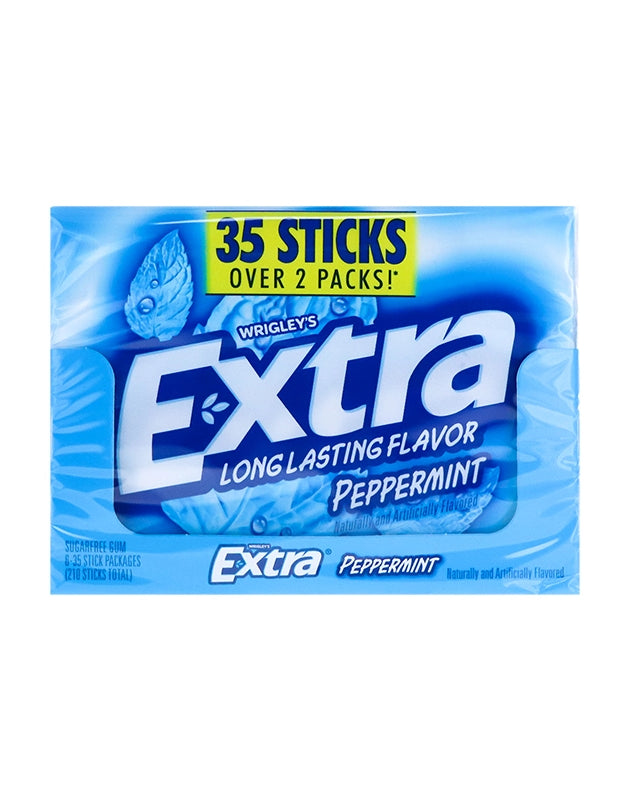 Extra Gum Peppermint (Pack of 6) - 35 Sticks image 0