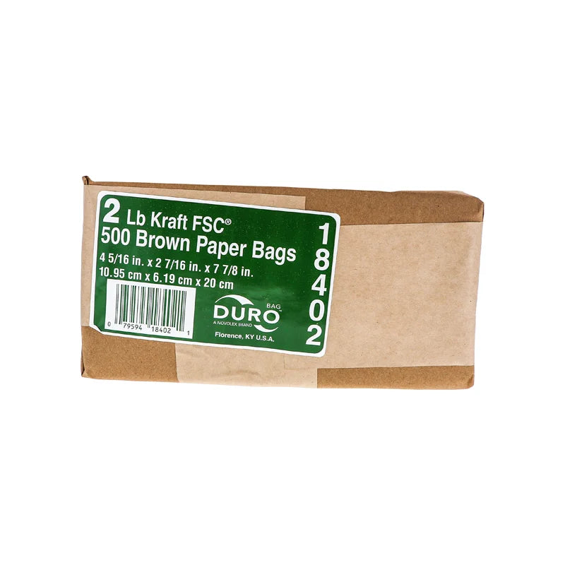 Duro Brown Paper Bag 2 Lb - 500 Count image 0