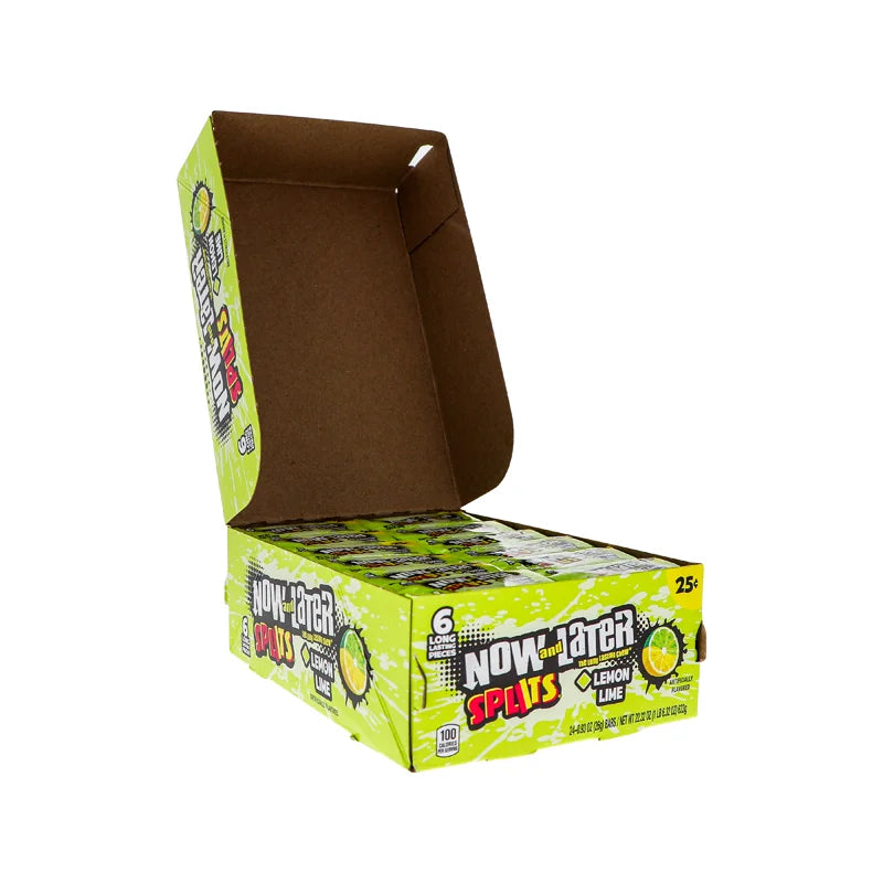 Now & Later 25c Splits Lemon Lime Candy 24 Count - 6 Pieces image 1
