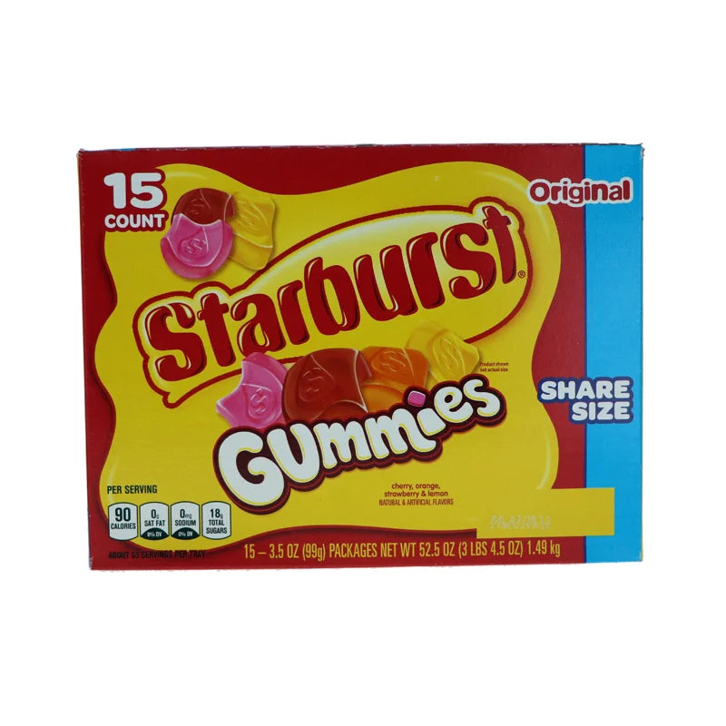 Starburst Original Gummies Candy 15 Count - 3.5 oz image 0