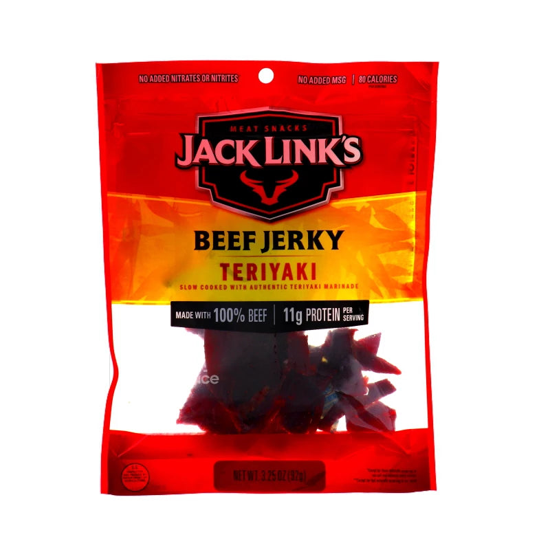 Jack Link Beef Jerky Teriyaki - Bag 3.25 oz image 0