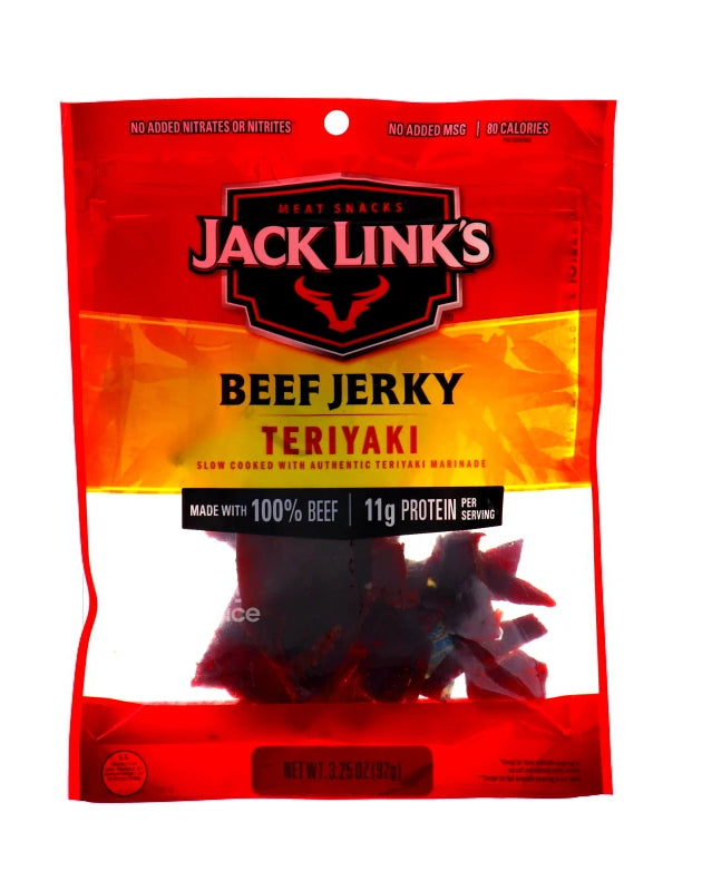 Jack Link Beef Jerky Teriyaki - Bag 3.25 oz image 0