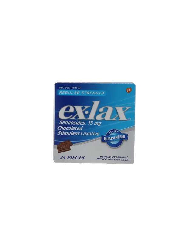 Ex-Lax Chocolate Stimulant Laxative Relief 24 Count image 0