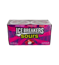 Ice Breakers Sours Mixed Berry, Strawberry and Cherry Cans 8 Count - 1.5 oz image 0