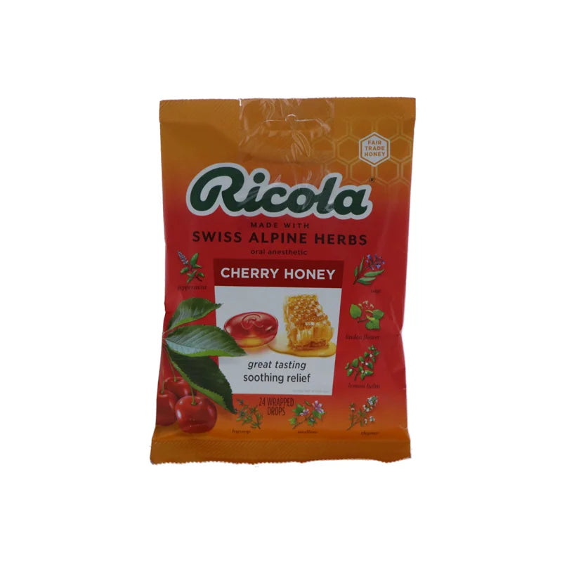 Ricola Cherry Honey Throat Drops - Bag 24 Drops image 0