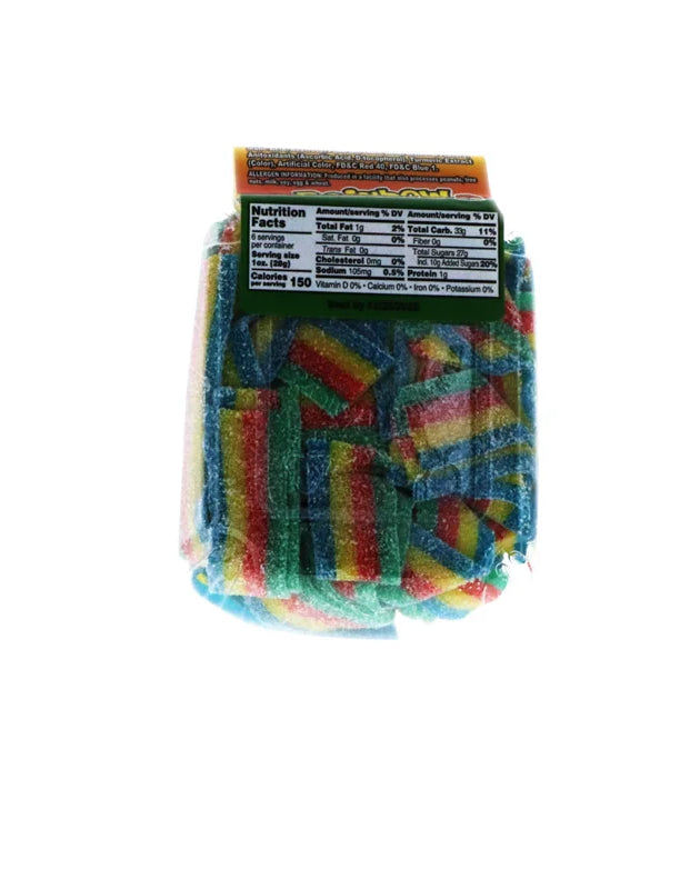 Alamo Candy Sour Rainbow Belts Candy - 6 oz image 0