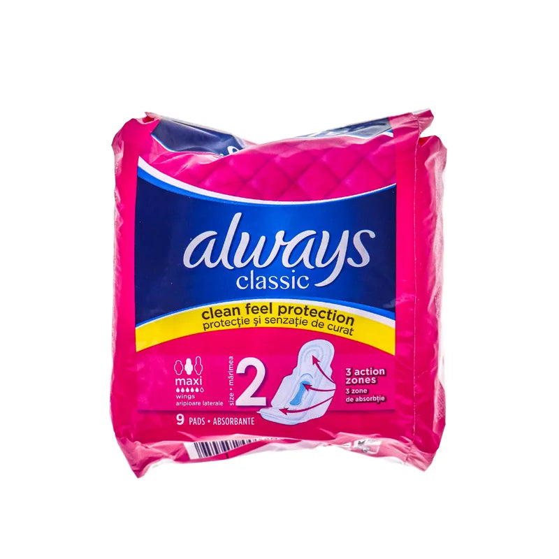 Always Maxi Classic Pads with Wings 9 Count image 0