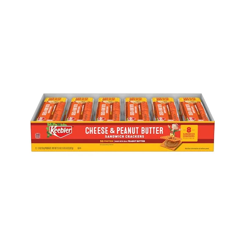 Keebler Cheese & Peanut Butter Sandwich Cracker 12 Count - 1.8 oz image 0