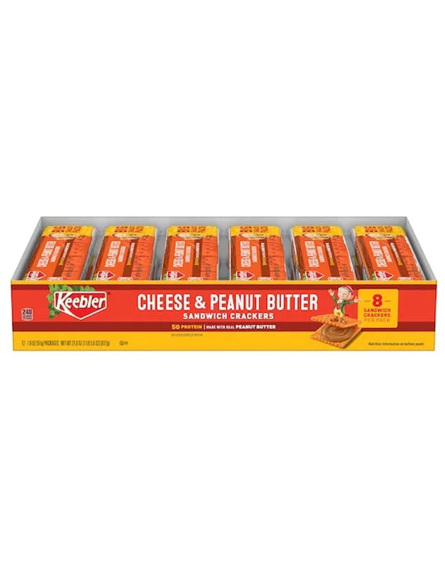 Keebler Cheese & Peanut Butter Sandwich Cracker 12 Count - 1.8 oz image 0