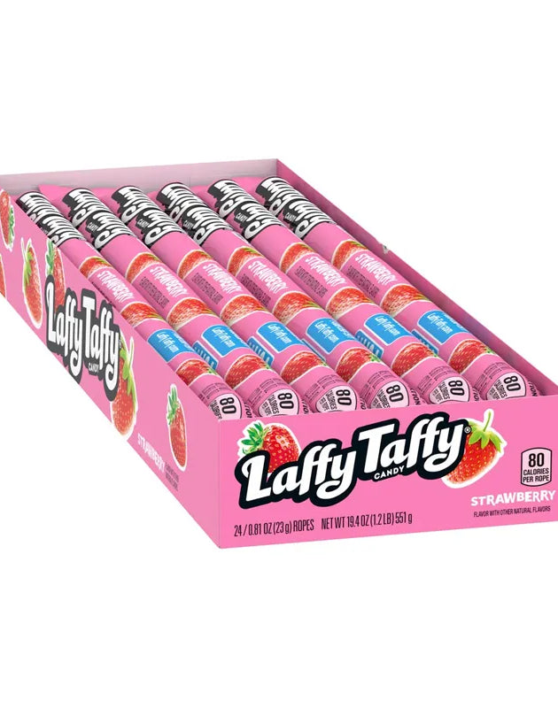 Laffy Taffy Rope Strawberry Chewy Candy 24 Count - 0.81 oz image 0
