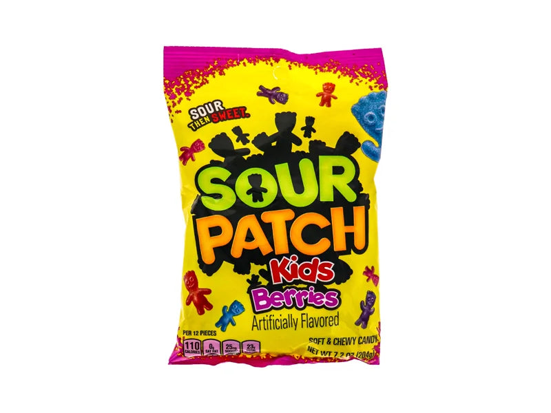 Sour Patch Kids Berries Soft & Chewy Candy 12 Count - 7.2 oz image 0
