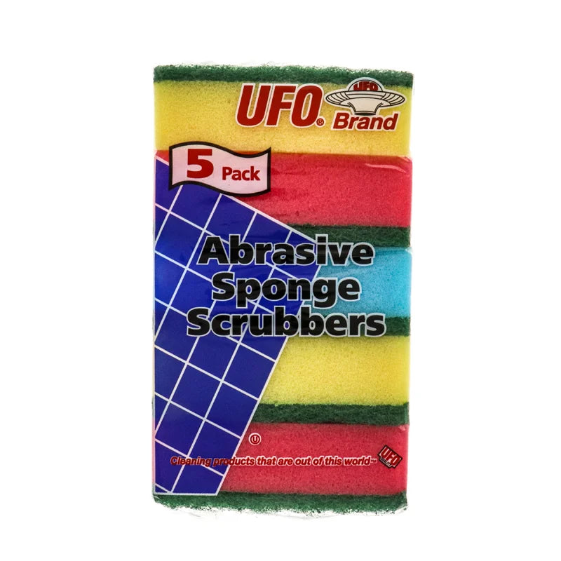 Ufo Brand Abrasive Sponge Scrubber Pads - 5 Count image 0