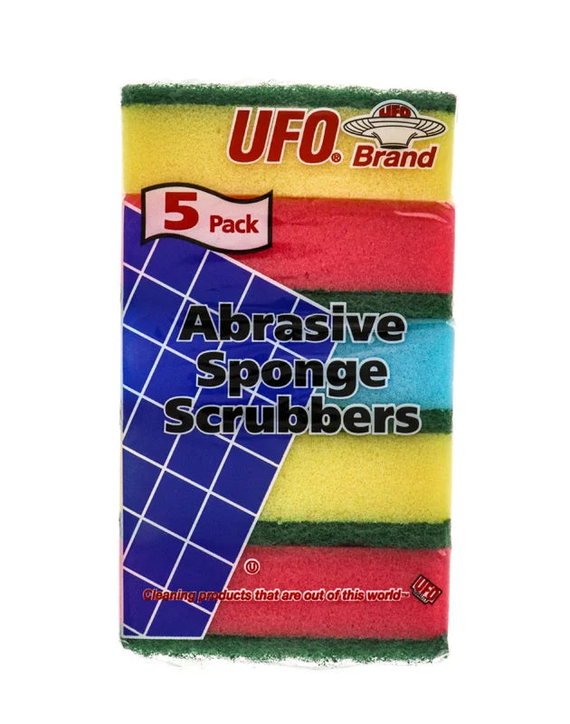 Ufo Brand Abrasive Sponge Scrubber Pads - 5 Count image 0