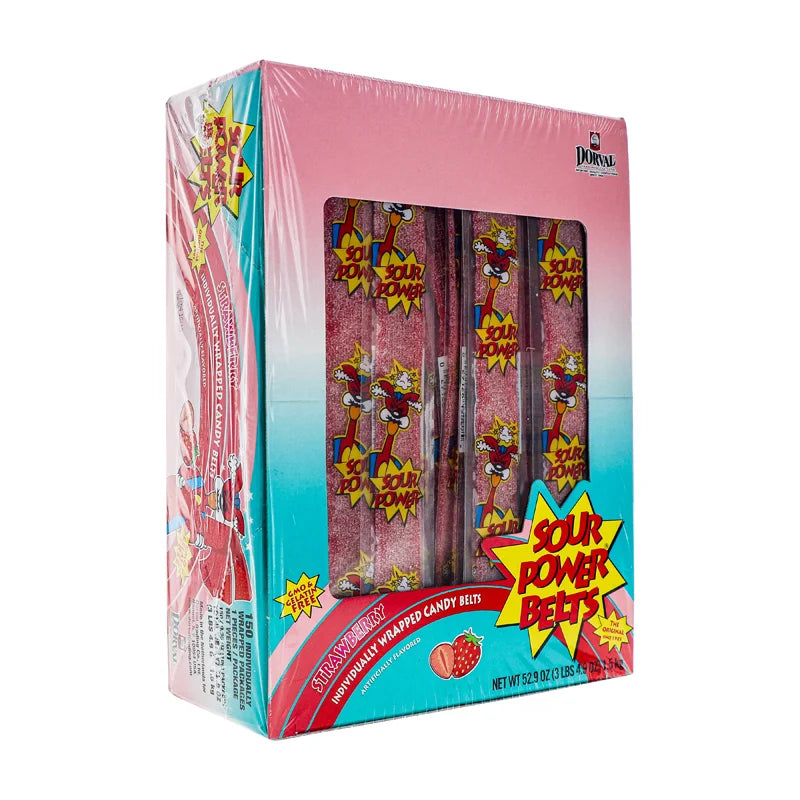 Sour Power Belts Wrap Strawberry 150Ct image 1