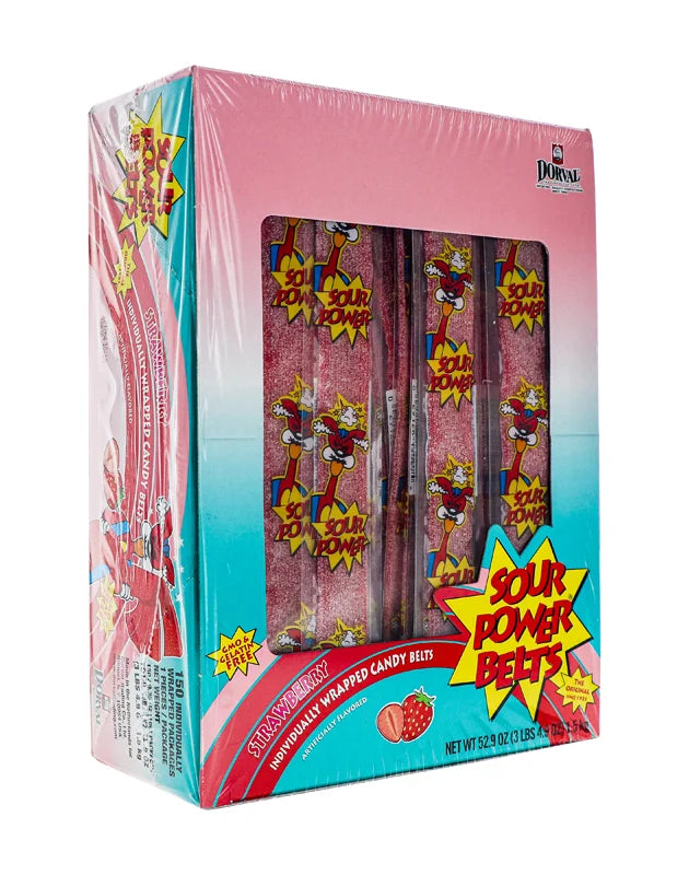 Sour Power Belts Wrap Strawberry 150Ct image 0
