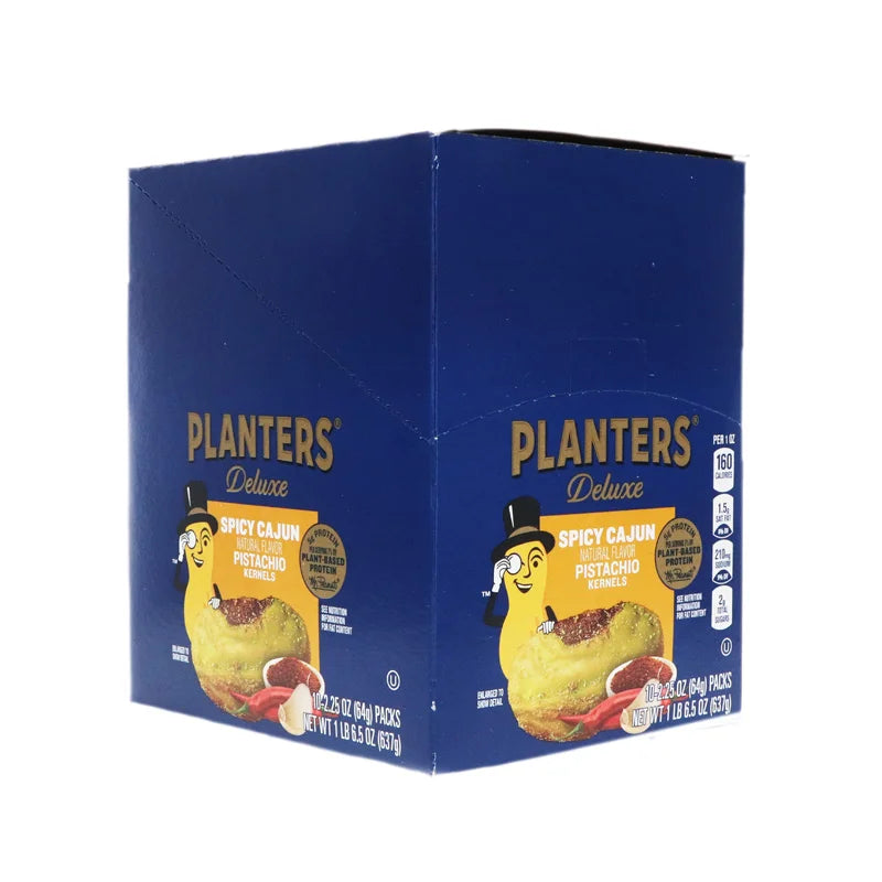 Planters Spicy Cajun Pistachios - Tube 10 Count - 2.5 oz image 1