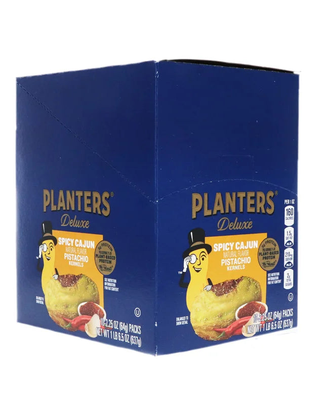 Planters Spicy Cajun Pistachios - Tube 10 Count - 2.5 oz image 0