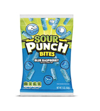 Sour Punch Blue Raspberry Bites Chewy Candy 12 Count - 5 oz image 0