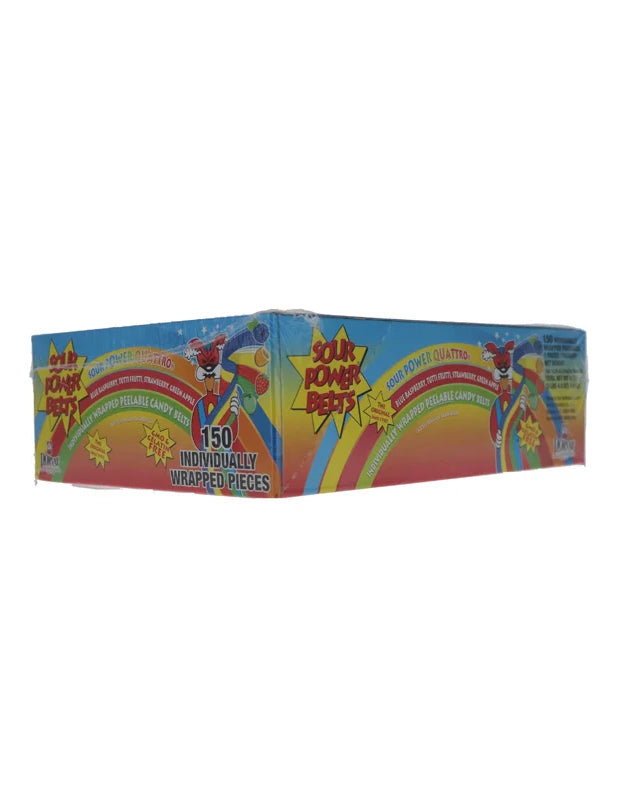 Sour Power Belts Wrap 4Flavors - 150 Count image 0