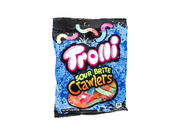 Trolli Peg Bag-Sour Brite Crawlers 12 Count - 5 oz image 0