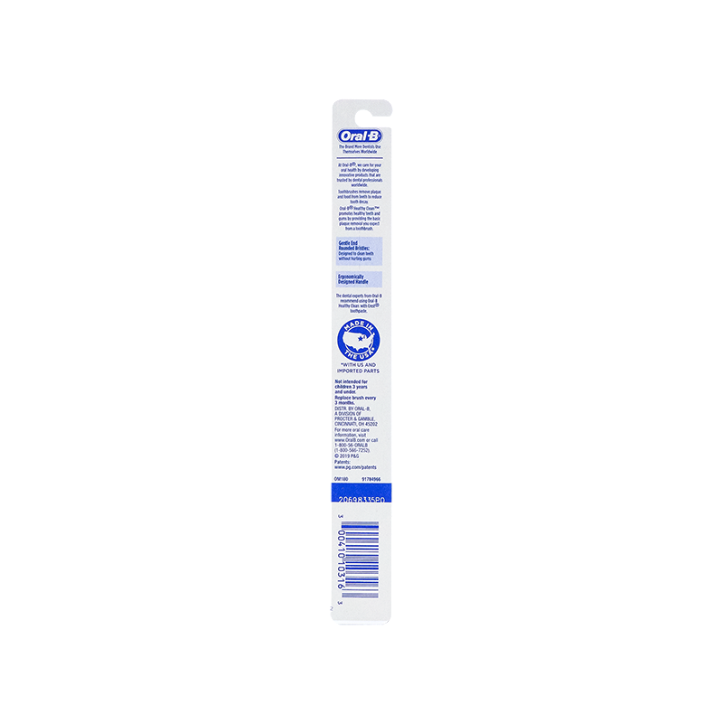 Oral B Healthy Clean Medium Bristle Toothbrush 1 Count Only image 1