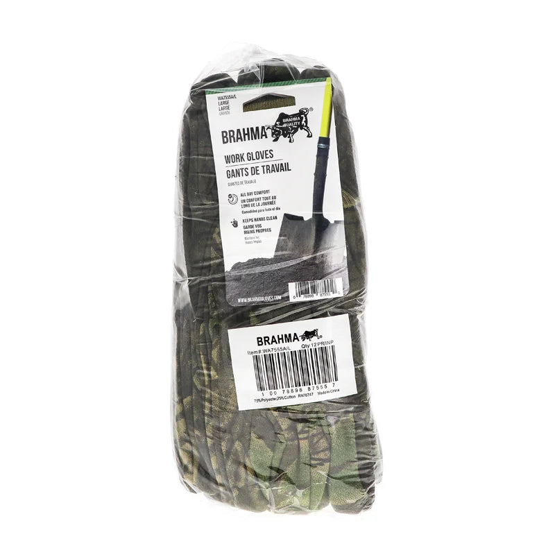 Gloves Camouflage Large - 12 Count image 0