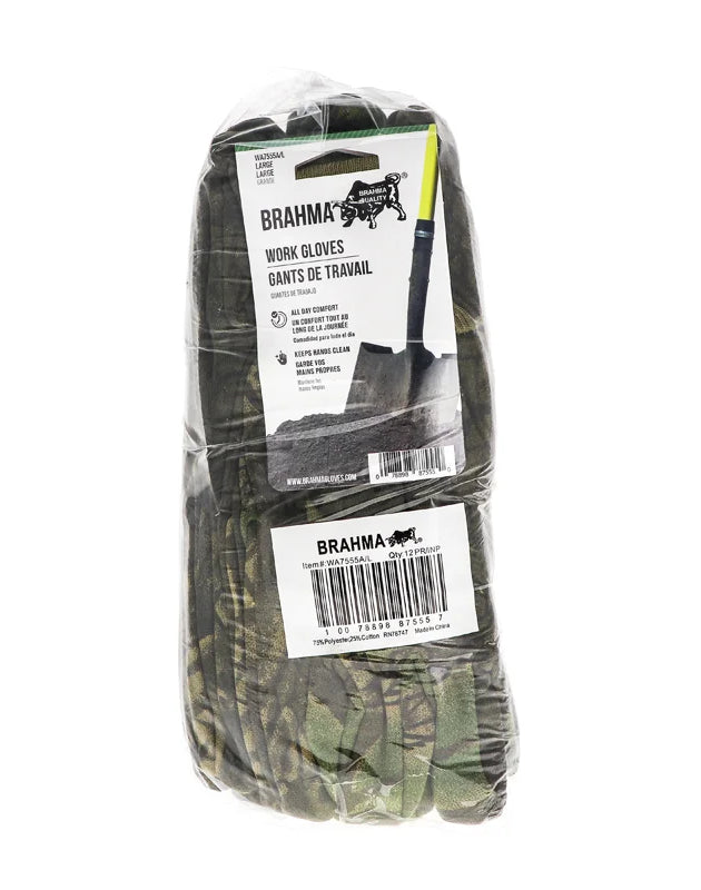 Gloves Camouflage Large - 12 Count image 0