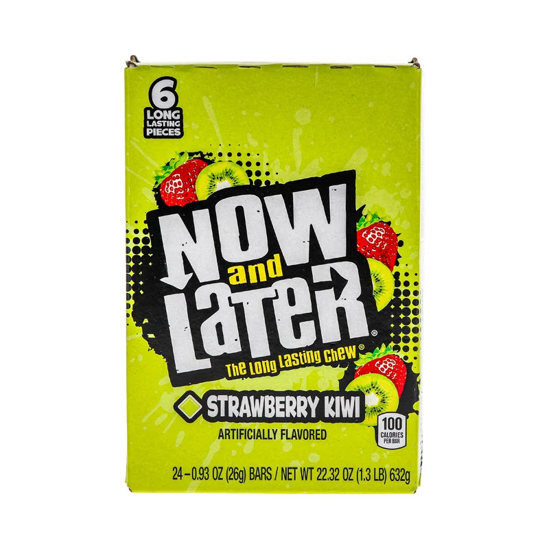 Now & Later Changemakers Strawberry Kiwi Candy 24 Count - 6 Pieces image 0