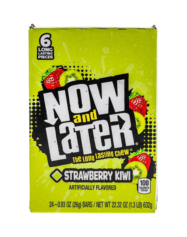 Now & Later Changemakers Strawberry Kiwi Candy 24 Count - 6 Pieces image 0