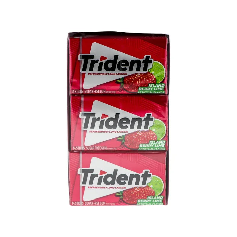 Trident Value Pack Island Berry Lime 12 Count - 14 Pieces image 0
