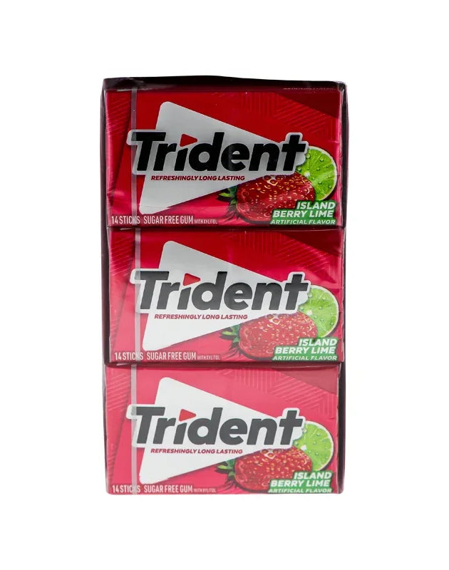 Trident Value Pack Island Berry Lime 12 Count - 14 Pieces image 0