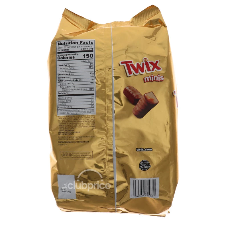 Twix Caramel Mini Chocolate Cookie Candy Bars 97 Count - 40 oz image 1