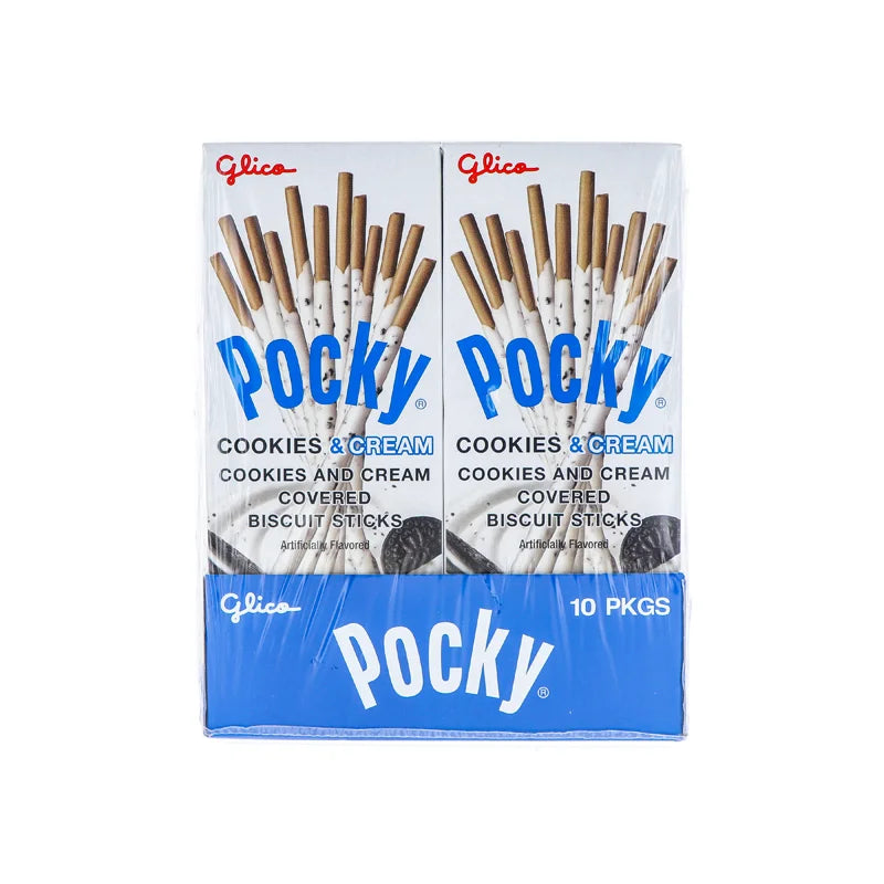 Glico Pocky Cookies & Cream Covered Biscuit Stick 10 Count - 1.41 oz image 0